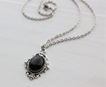 Black Onyx Necklace. Gemstone Necklace.