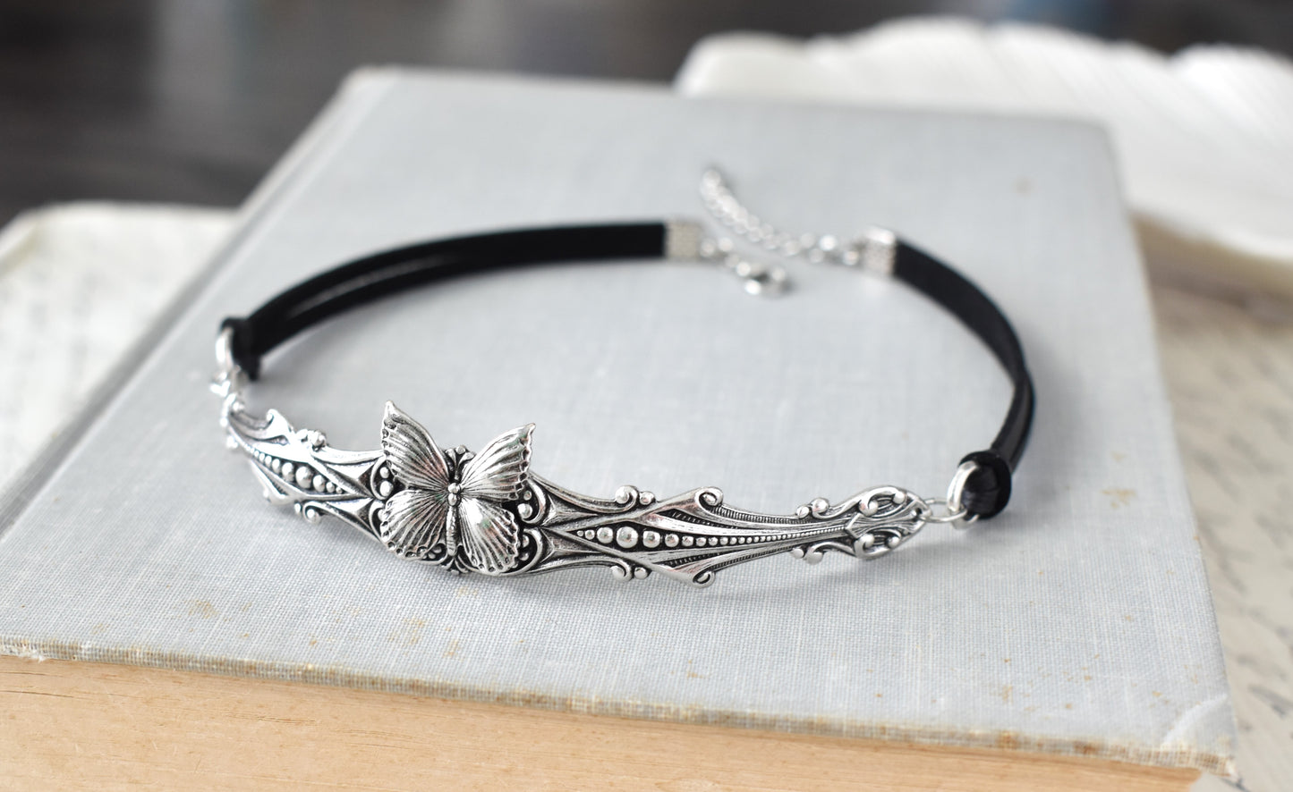 Butterfly Leather Choker