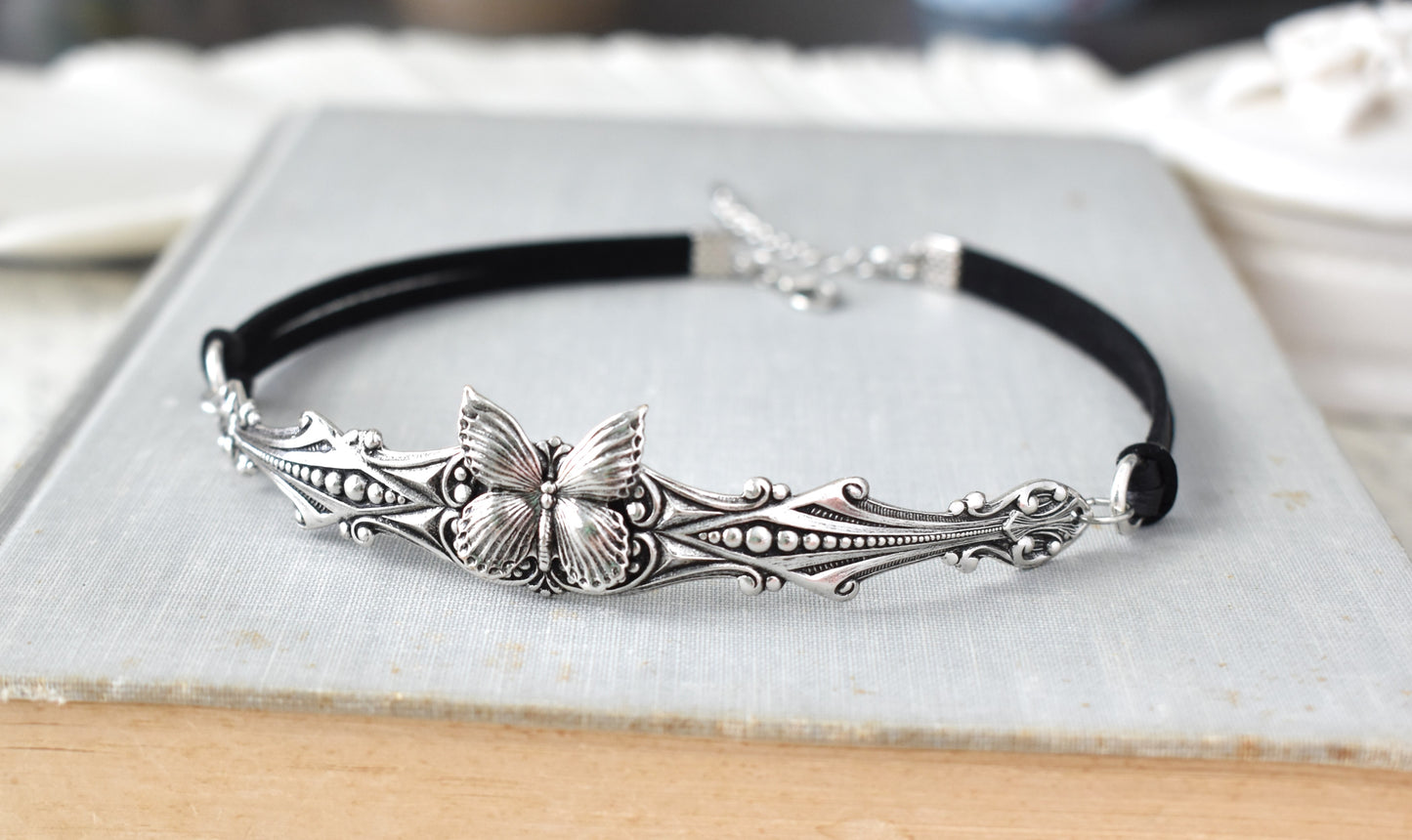 Butterfly Leather Choker