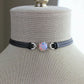 Fire Opal Choker. 14 Leather colors to choose from