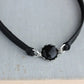 Black Onyx Choker. 14 Leather colors to choose from