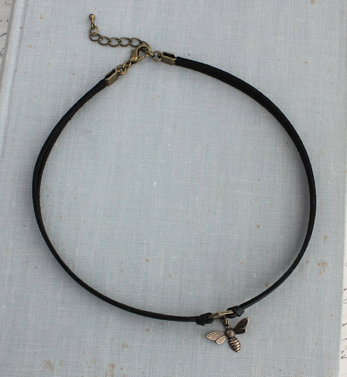 Bee Choker. Silver or Bronze