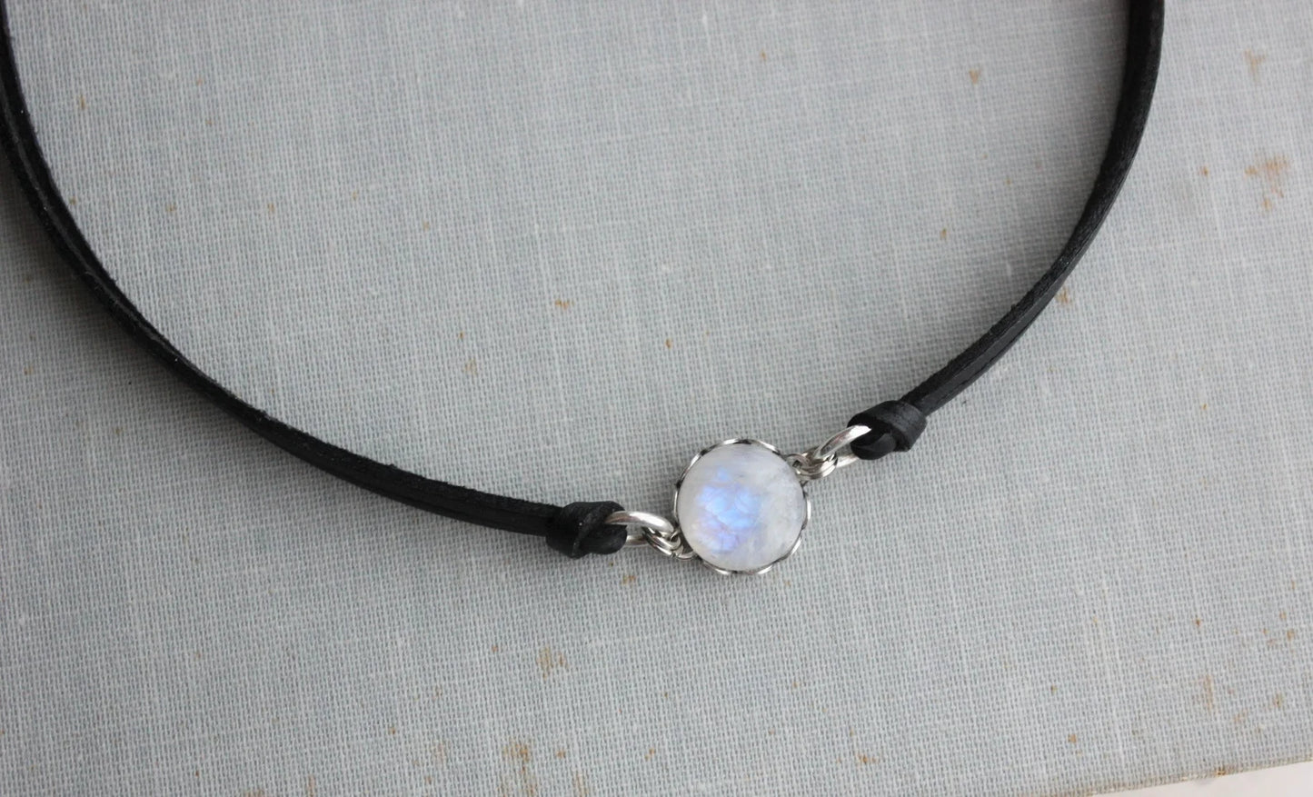 Rainbow Moonstone Choker