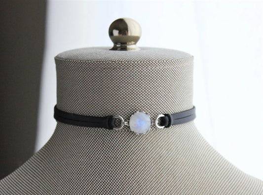 Rainbow Moonstone Choker