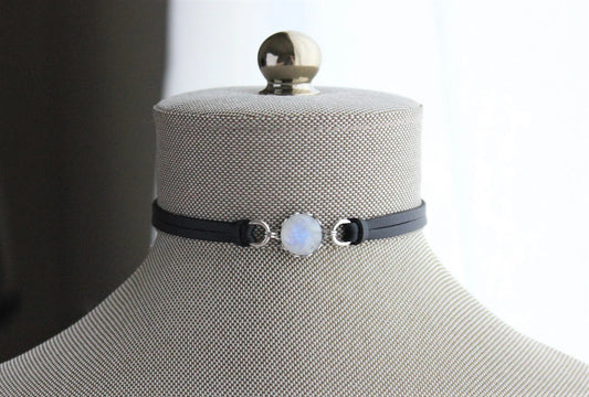 Rainbow Moonstone Choker