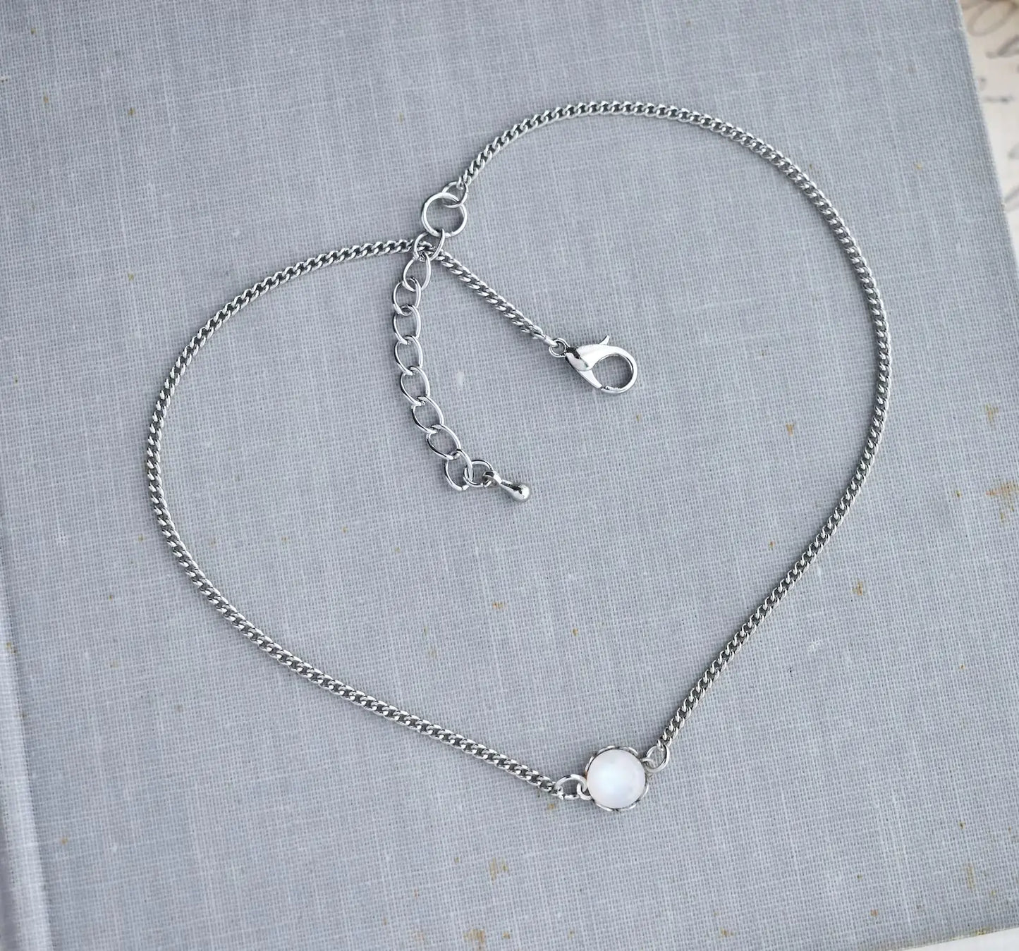 Dainty Gemstone Choker Necklace