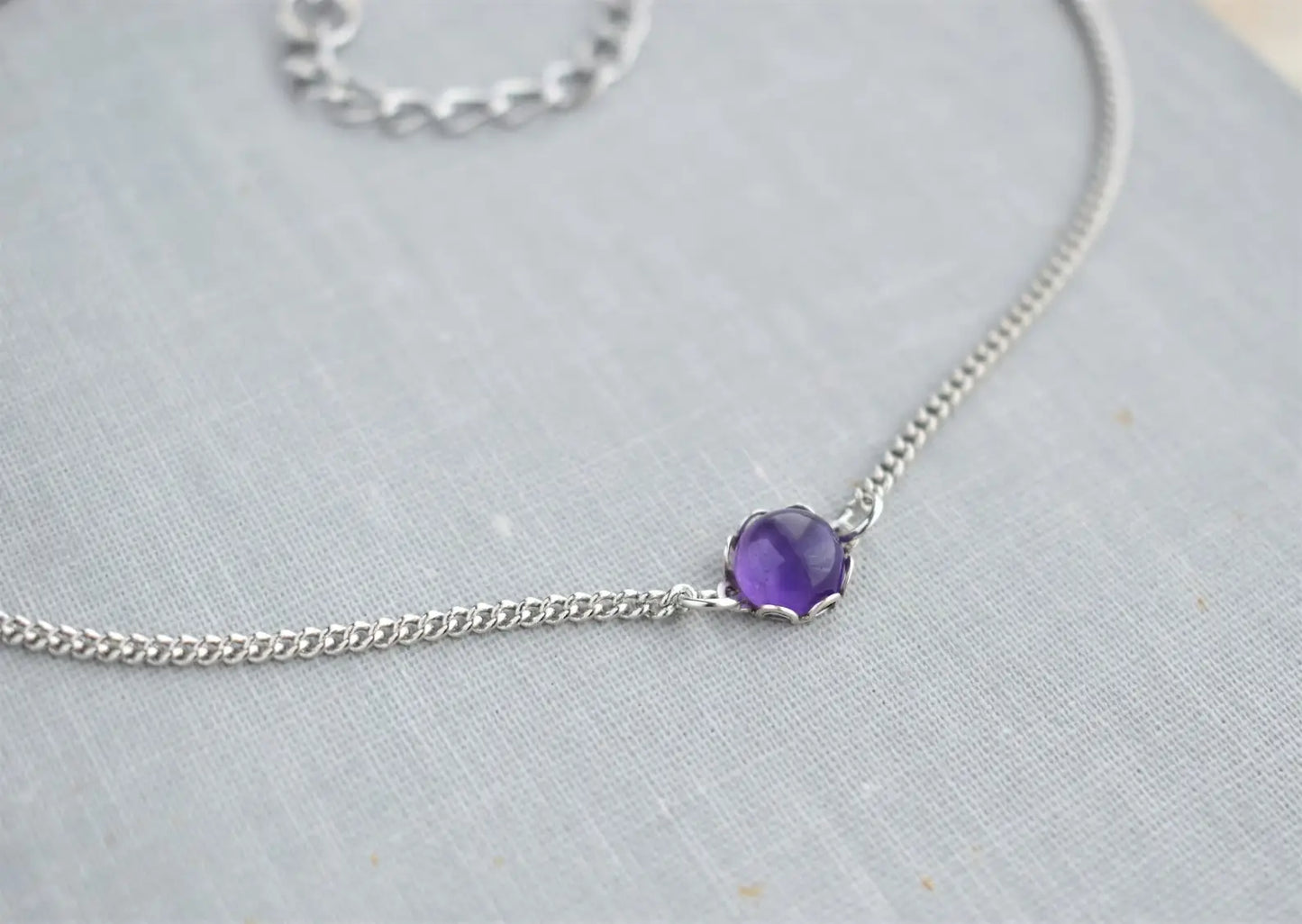 Dainty Gemstone Choker Necklace