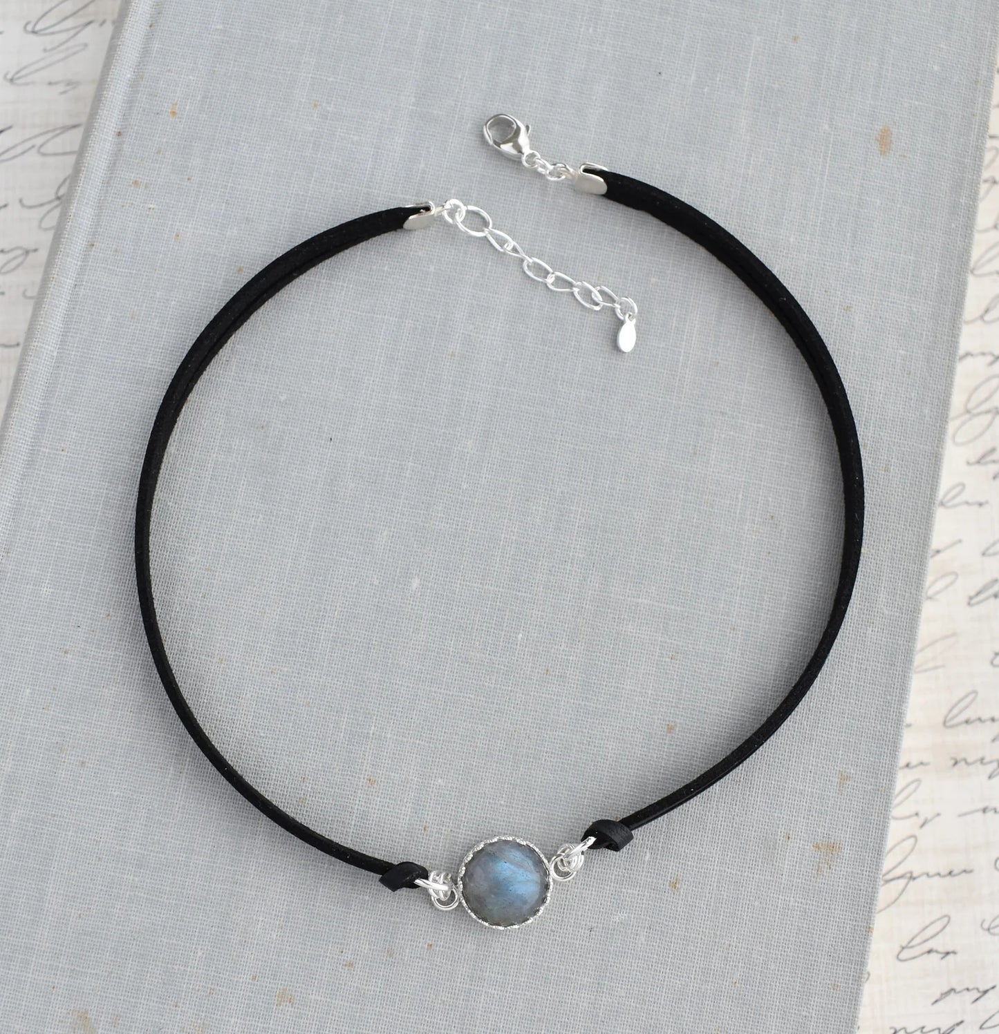 Labradorite Choker. Sterling Silver