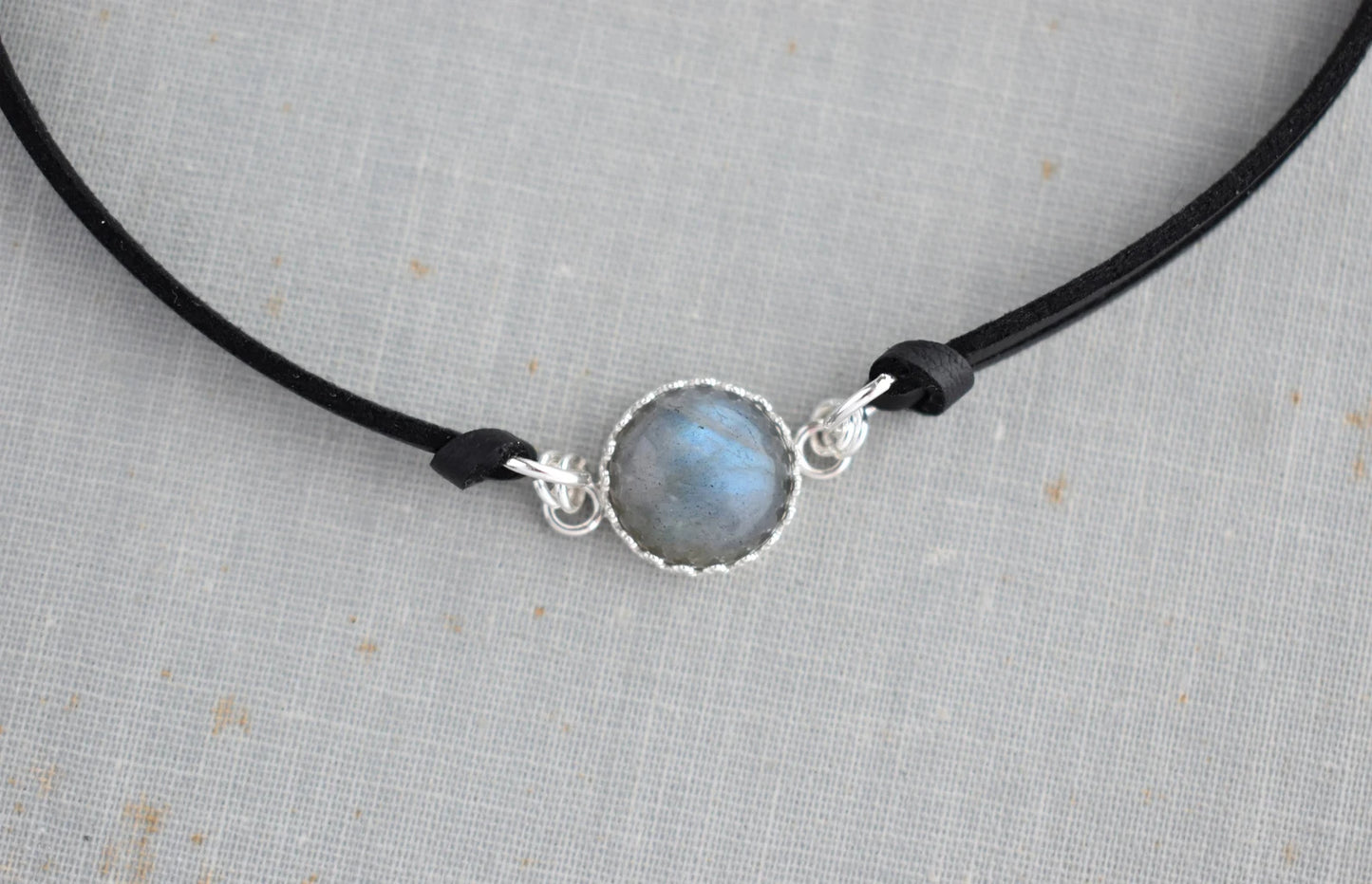 Labradorite Choker. Sterling Silver