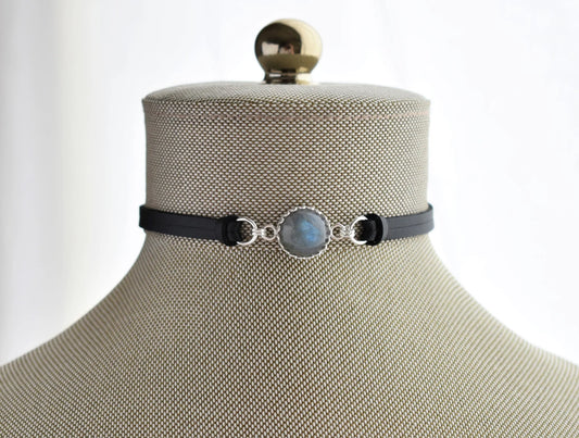 Labradorite Choker. Sterling Silver