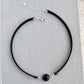 Onyx Choker. Sterling Silver. 14 Leather colors to choose from