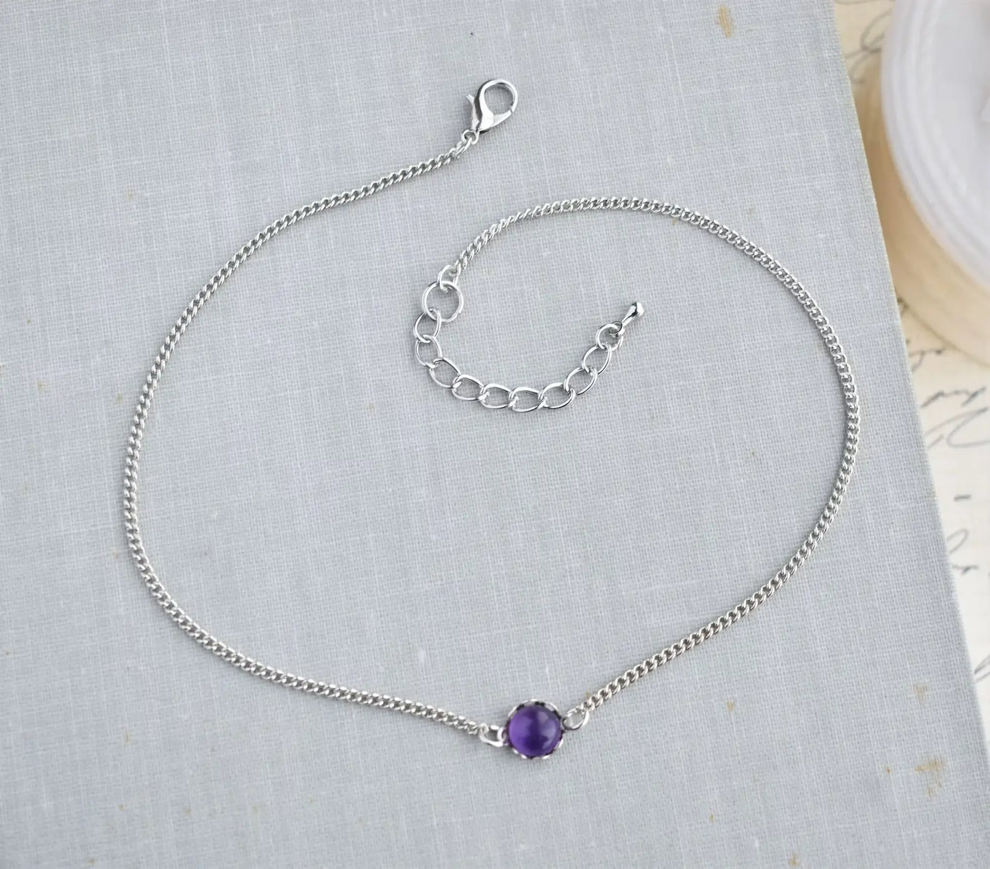 Dainty Gemstone Choker Necklace