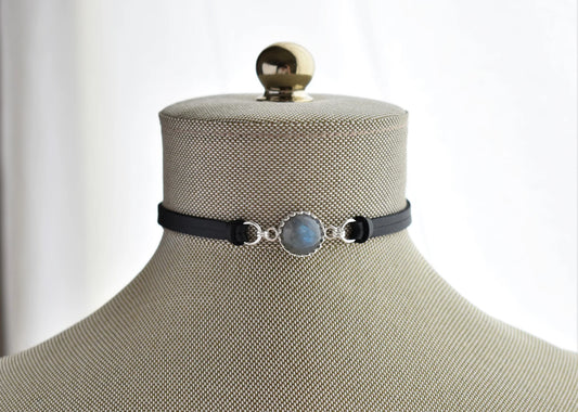 Labradorite Choker. Sterling Silver