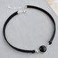 Onyx Choker. Sterling Silver. 14 Leather colors to choose from