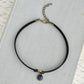 Lapis Lazuli Leather Choker