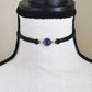 Amethyst Choker. 14 Leather colors to choose from