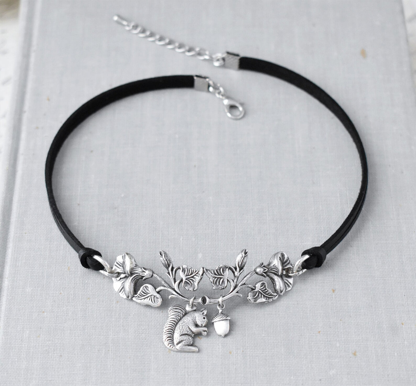 Floral Squirrel Statement Choker