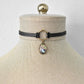 Abalone Choker. Hexagon Faux Leather or Suede Choker.