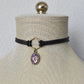 Purple Opal Choker. 8 Opal color options. Hexagon Faux Leather or Suede Choker.