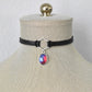 Mexican Fire Opal Choker. 8 Opal color options. Hexagon Faux Leather or Suede Choker