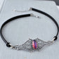 Dragons Breath Mexican Fire Opal Choker. 5 Opal Color Options.