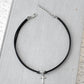 Cross Leather Choker. Over 20 Leather or Suede colors to choose from