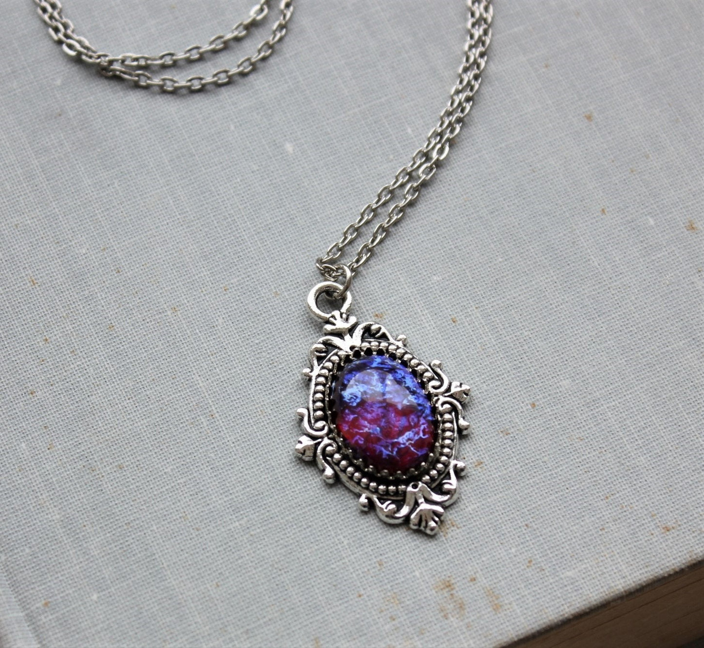 Dragons Breath Mexican Fire Opal Necklace