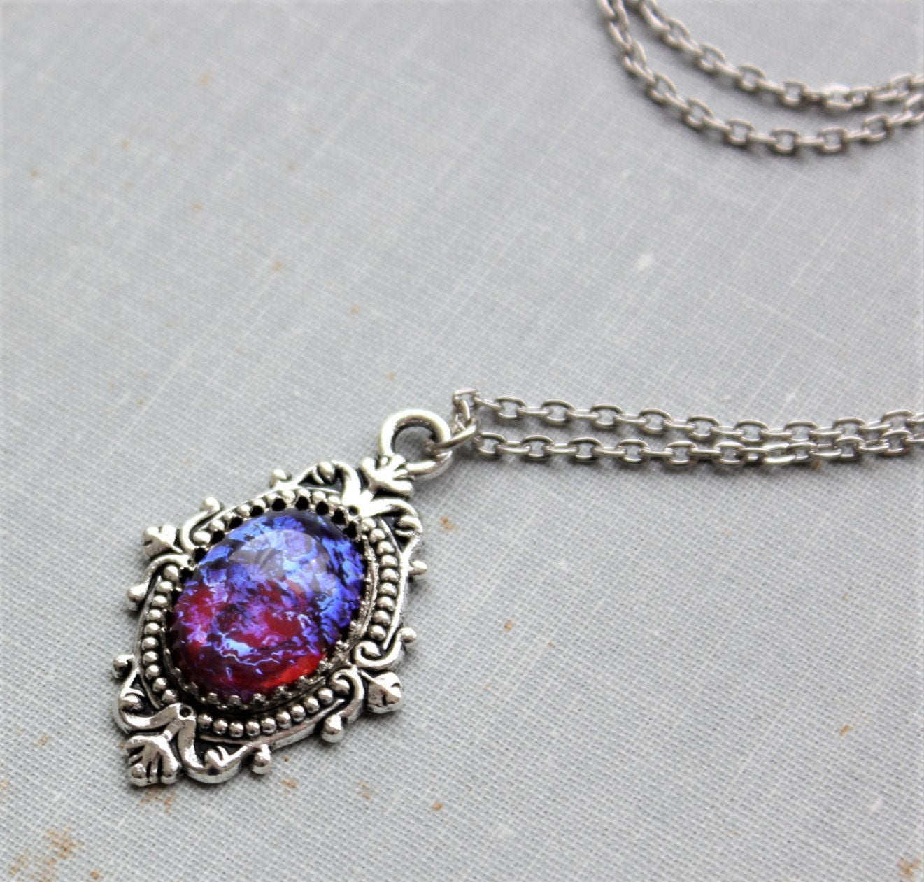 Dragons Breath Mexican Fire Opal Necklace