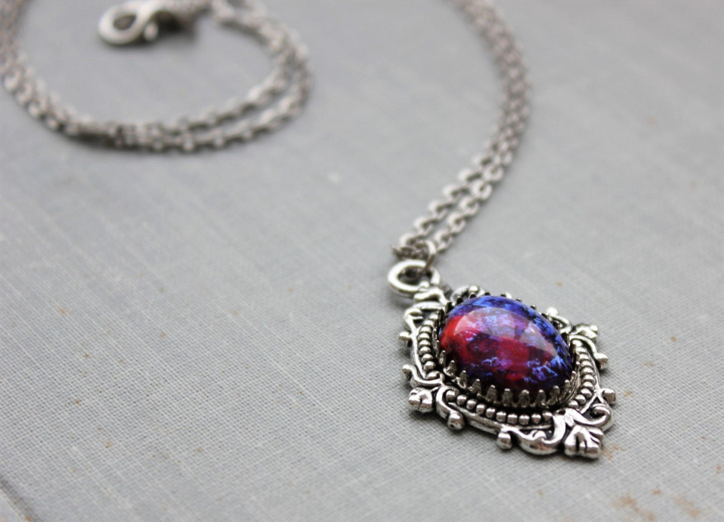 Dragons Breath Mexican Fire Opal Necklace