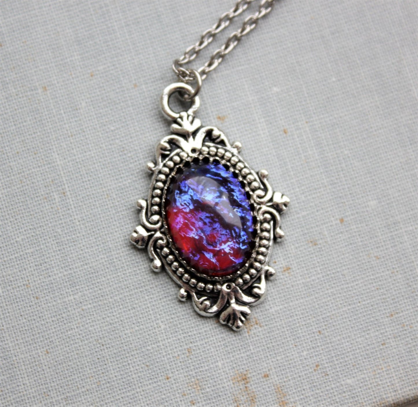 Dragons Breath Mexican Fire Opal Necklace