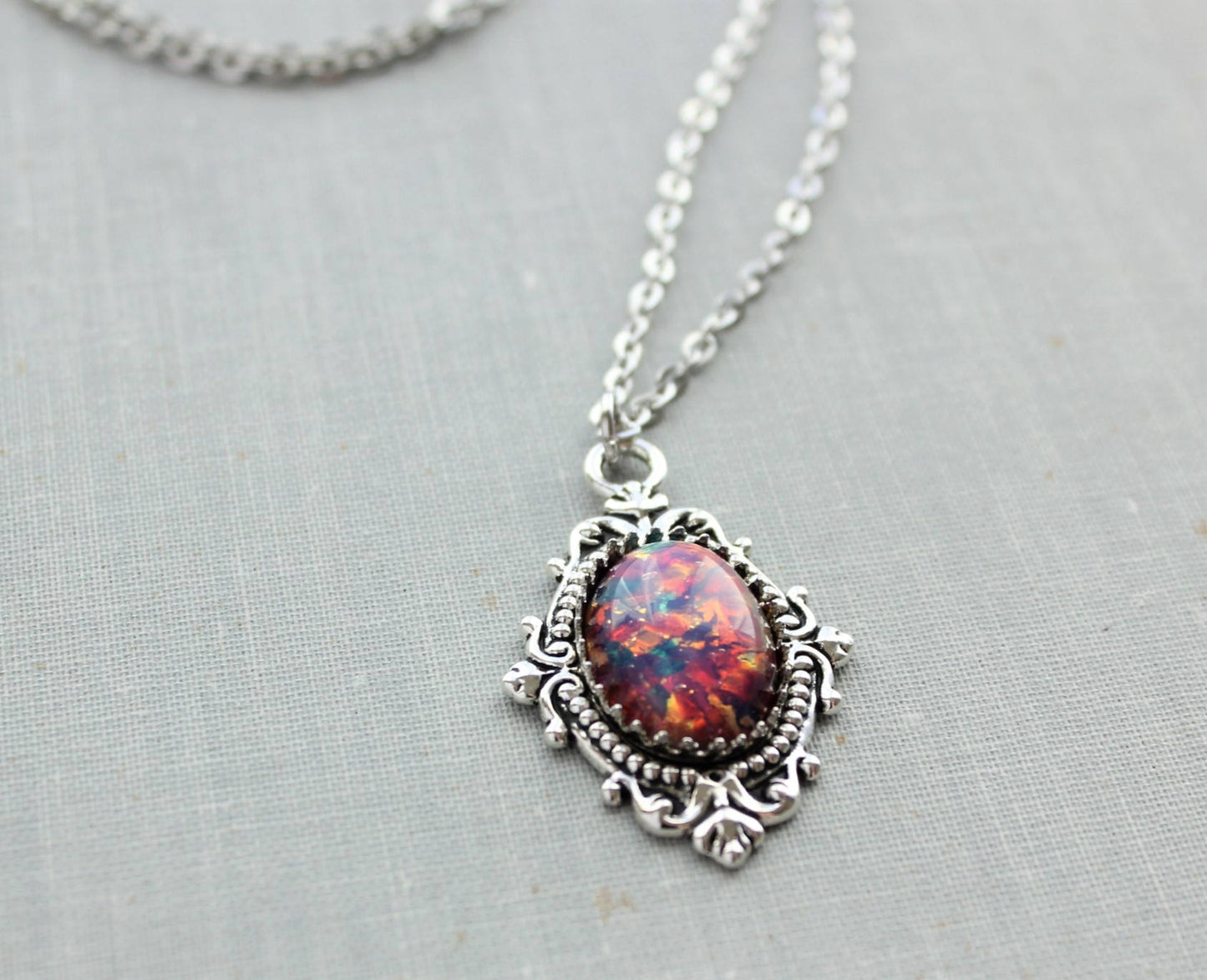 Fire Opal Necklace