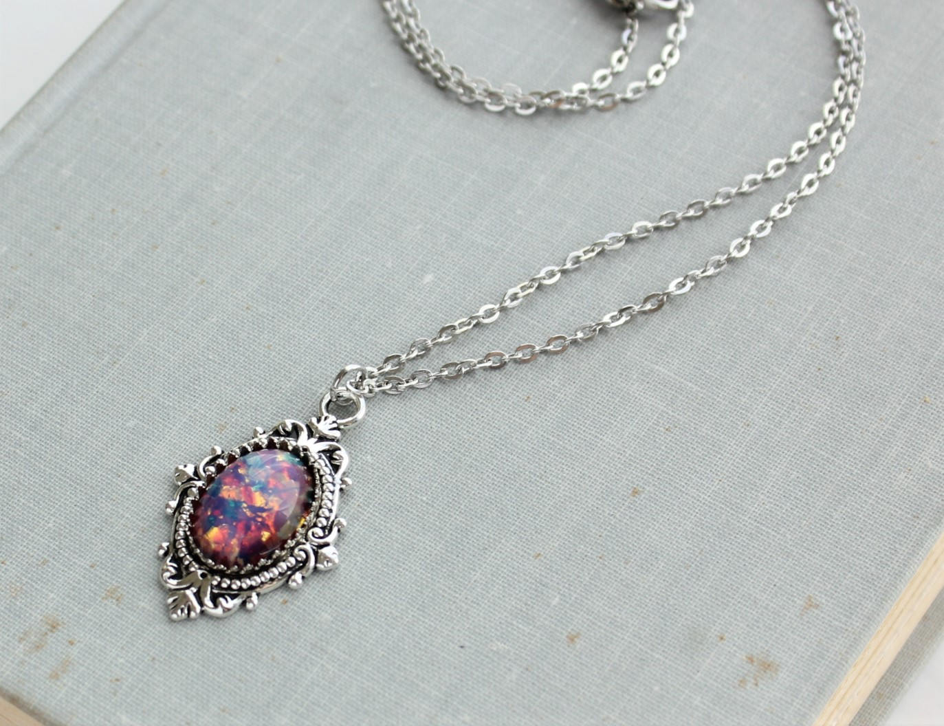 Fire Opal Necklace