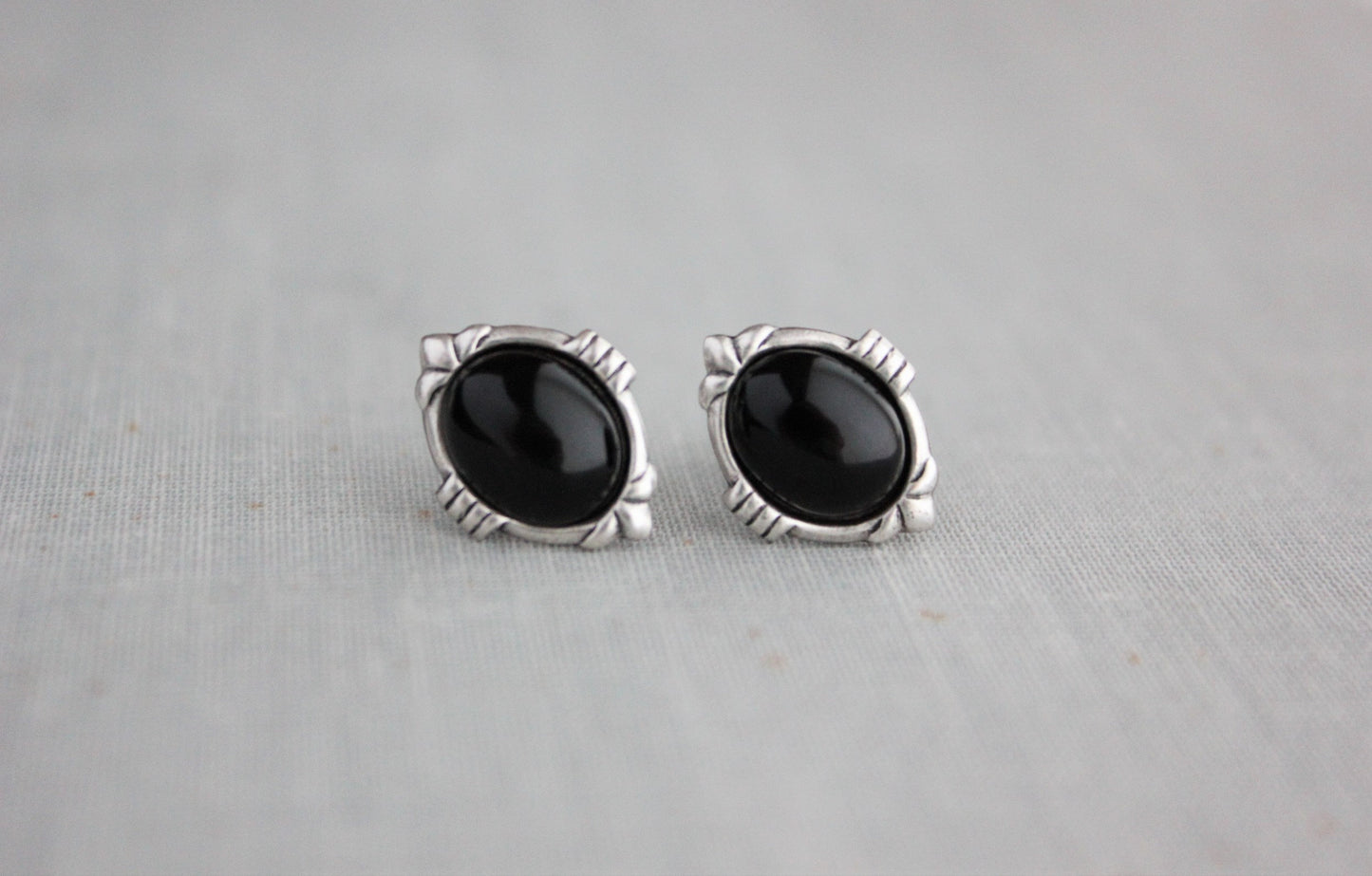 Onyx Earrings. Gemstone Earrings. Stud Earrings