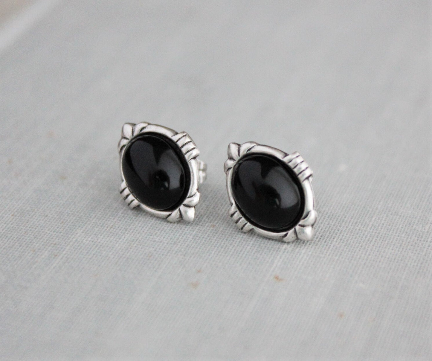 Onyx Earrings. Gemstone Earrings. Stud Earrings