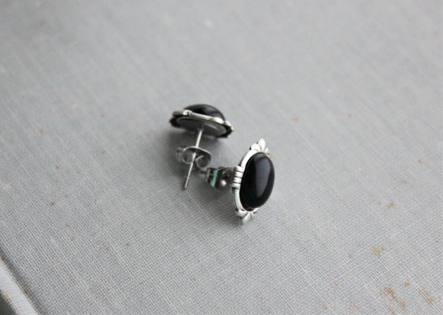 Onyx Earrings. Gemstone Earrings. Stud Earrings