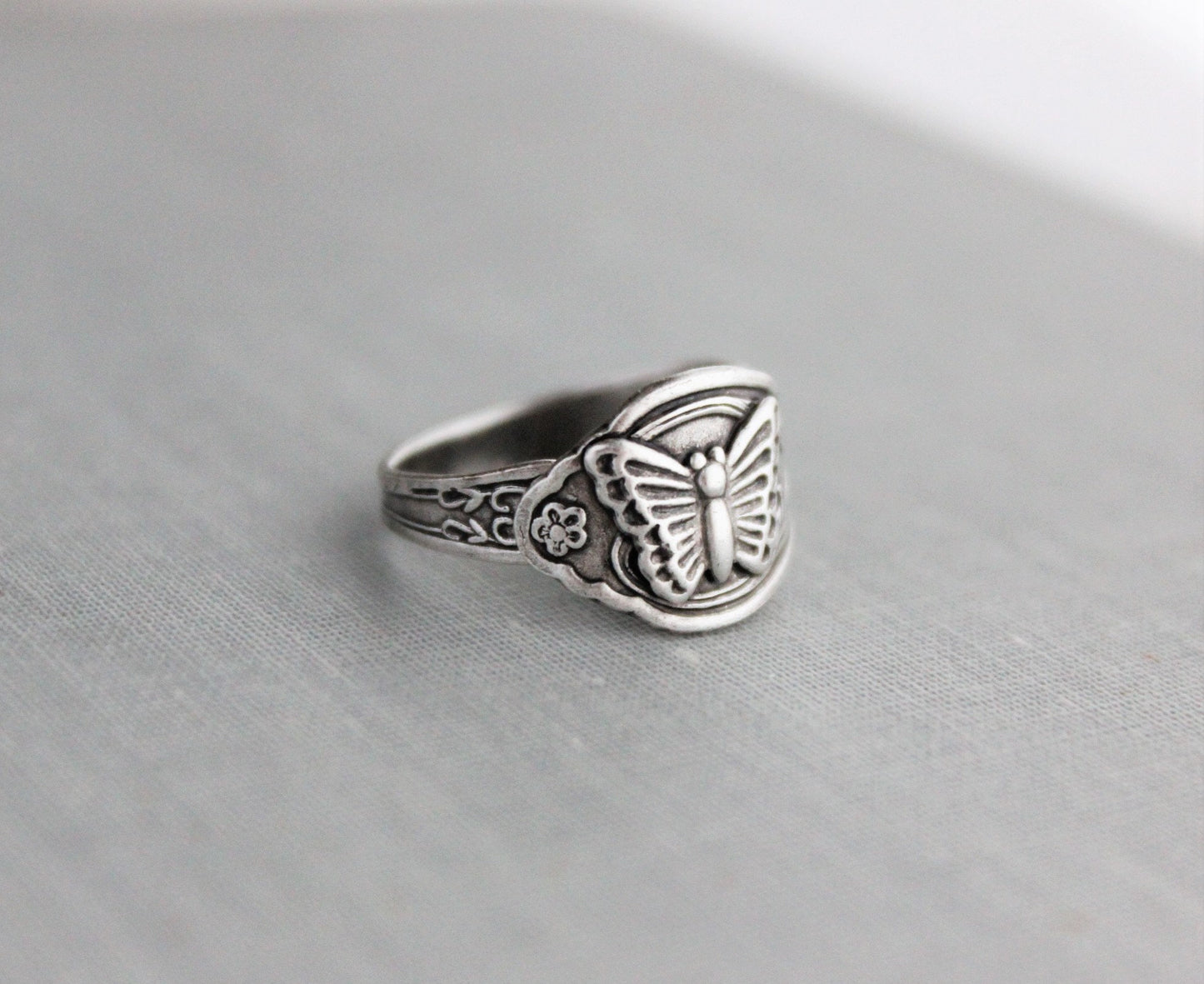 Butterfly Spoon Ring. Dainty Ring