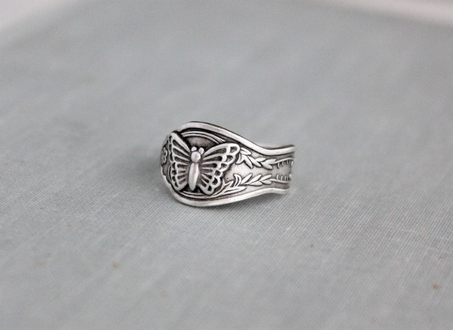 Butterfly Spoon Ring. Dainty Ring