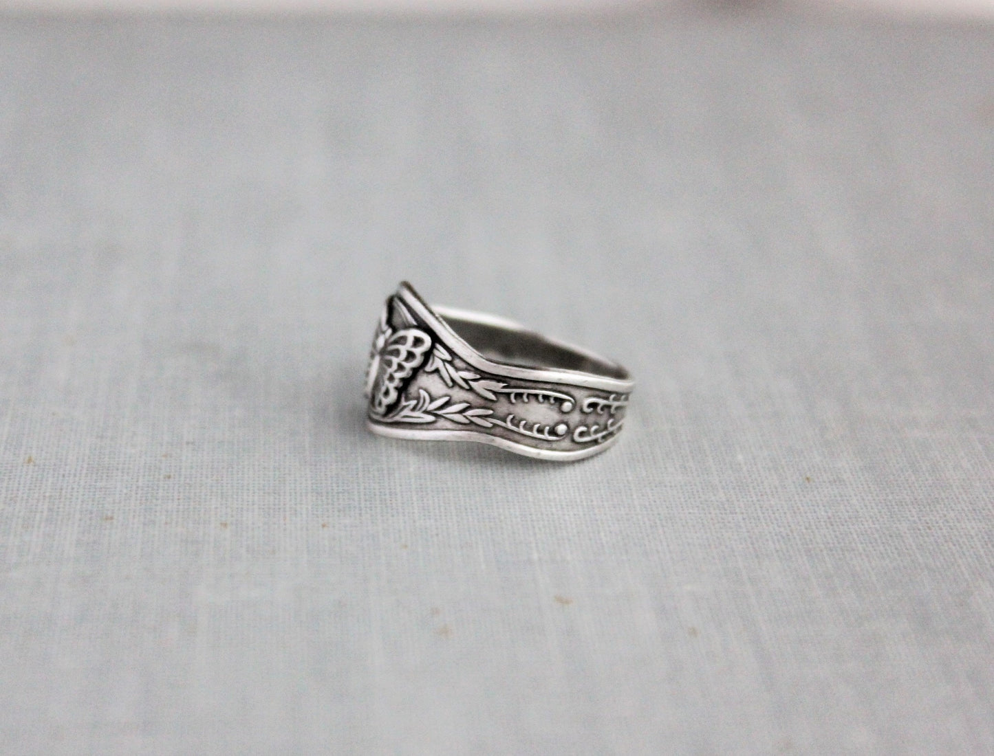 Butterfly Spoon Ring. Dainty Ring