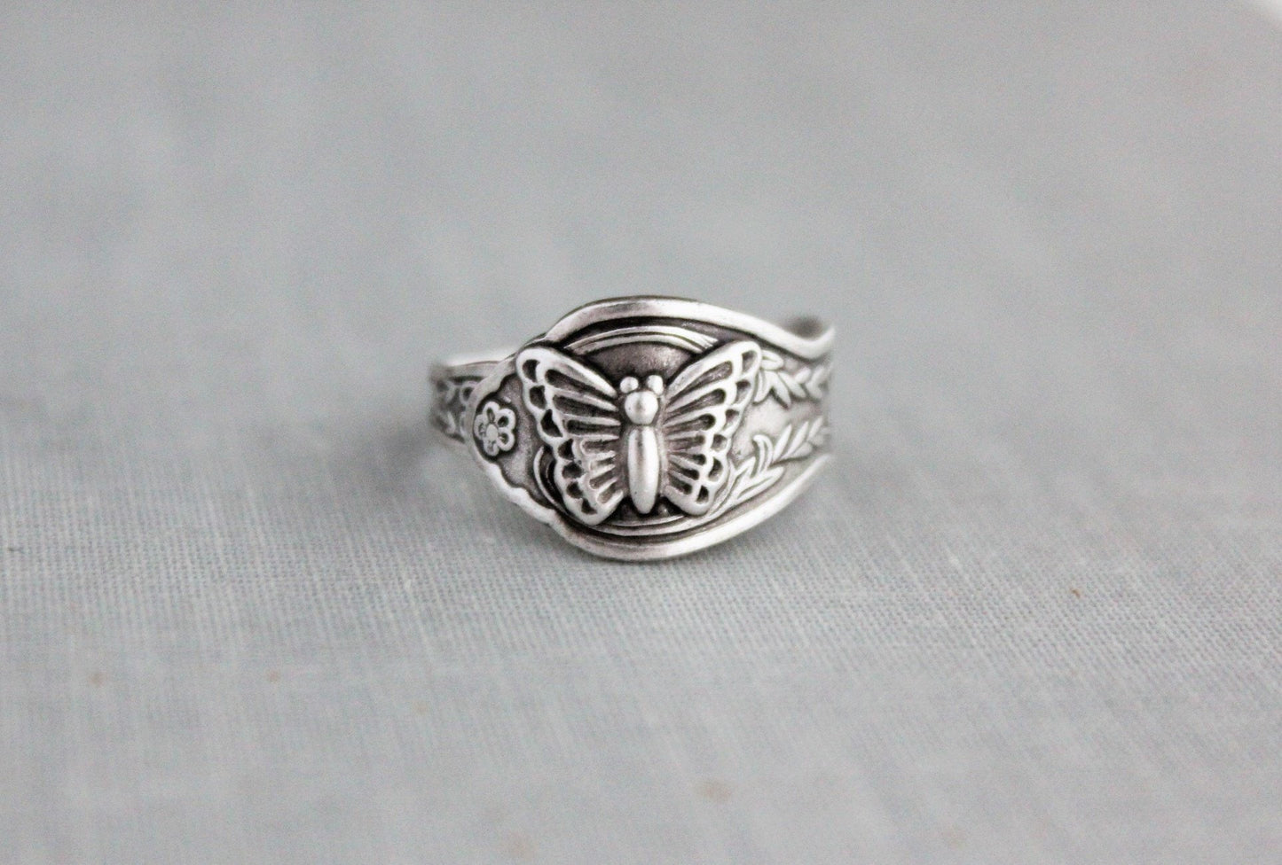 Butterfly Spoon Ring. Dainty Ring