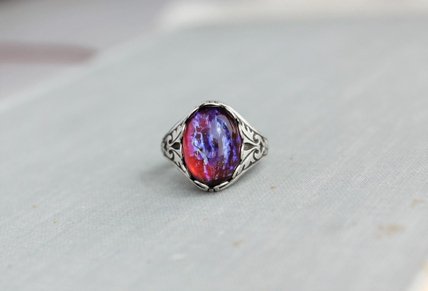 Dragons Breath Mexican Fire Opal Ring