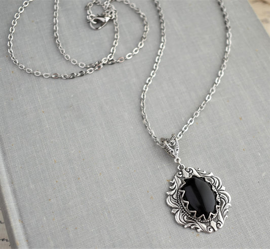 Onyx Necklace. Gemstone Necklace.