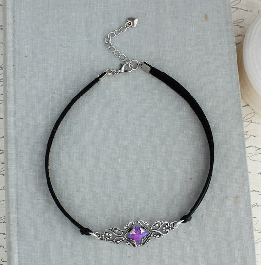 Purple Opal Choker. 13 Opal Color Options