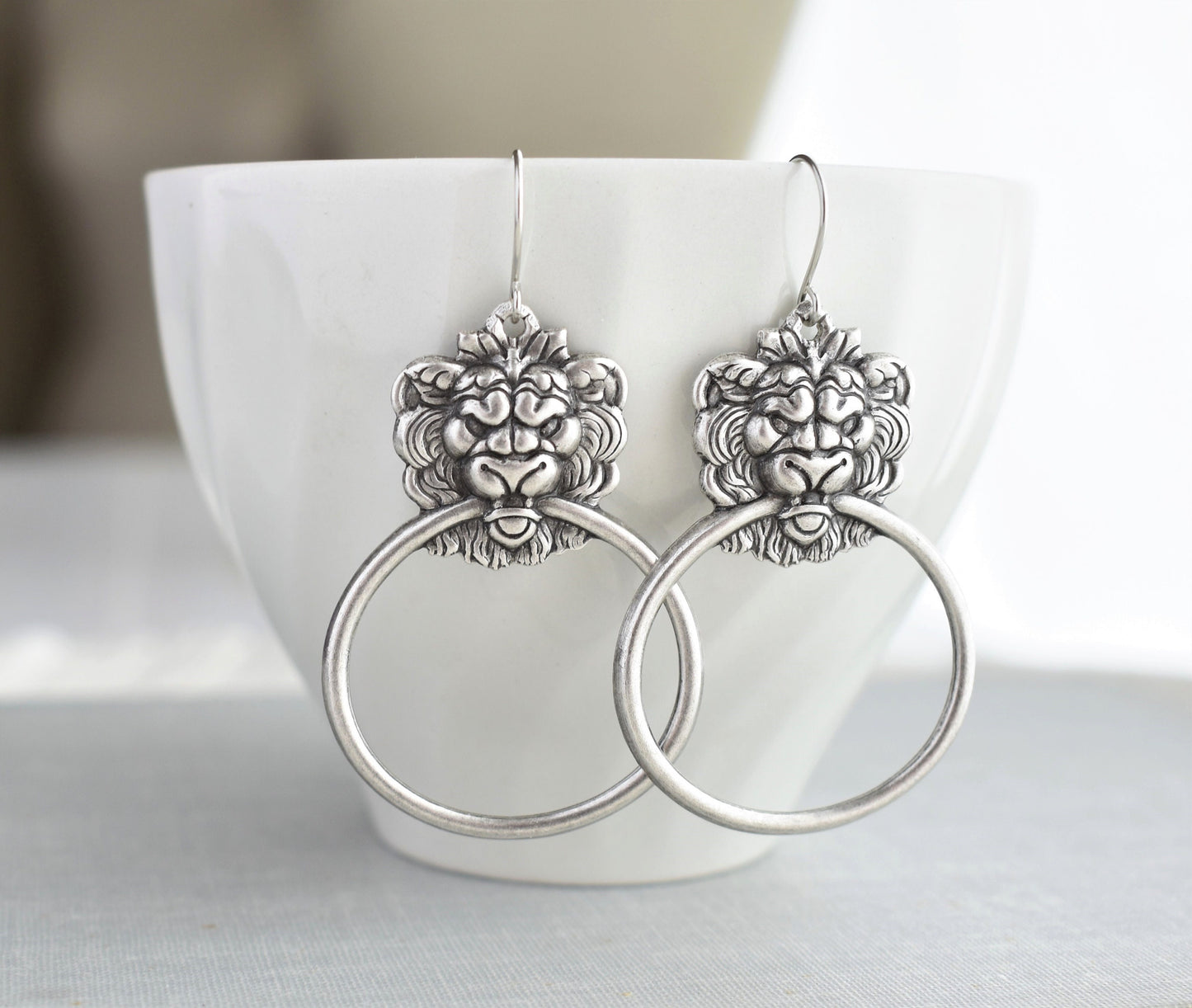 Lion Door Knocker Earrings