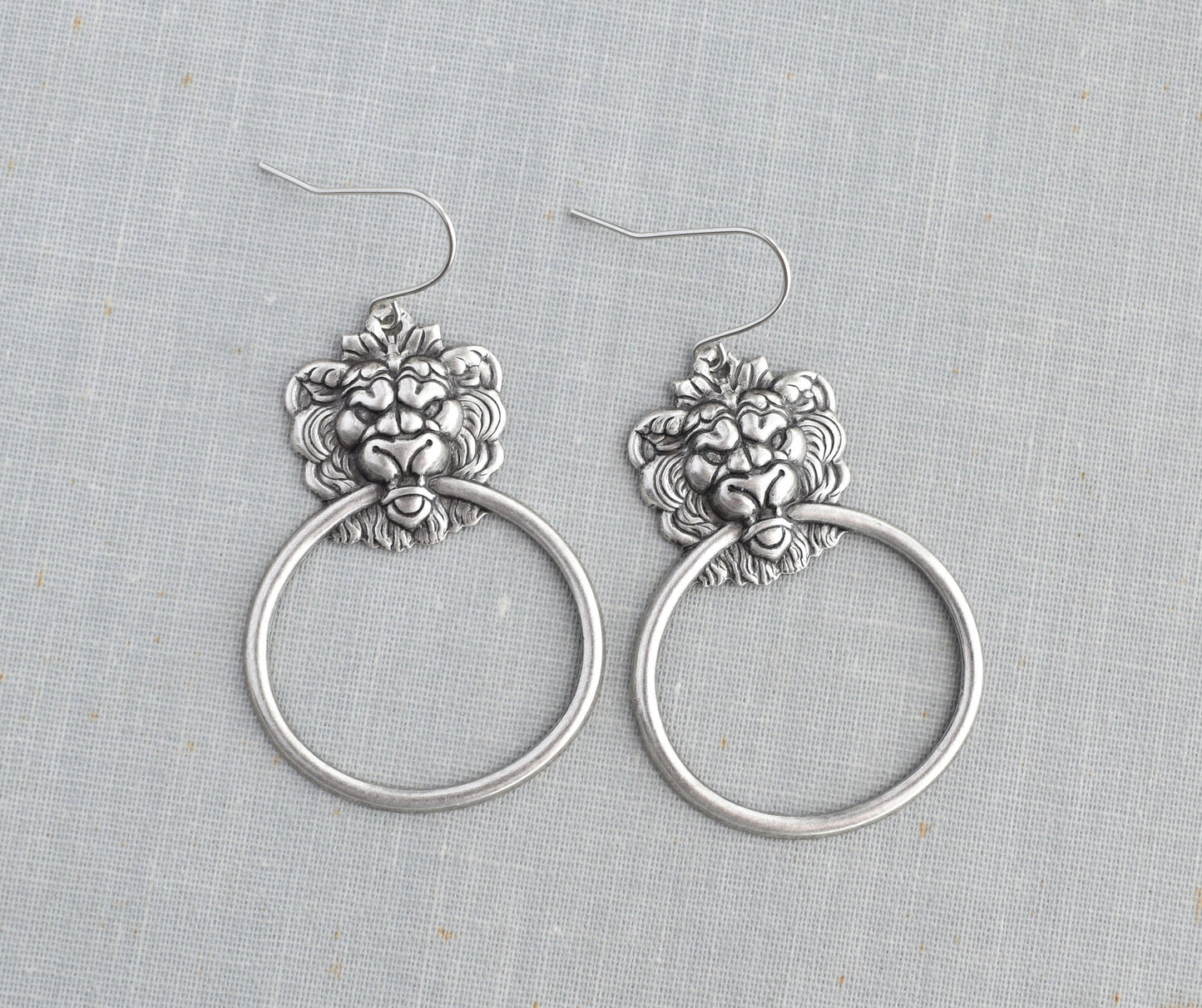 Lion Door Knocker Earrings