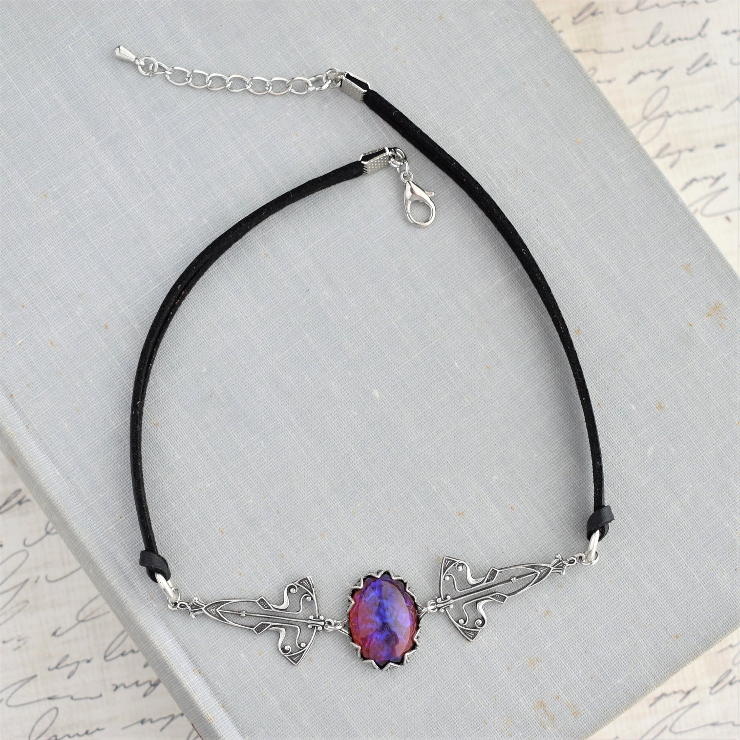 Dragons Breath Mexican Fire Opal Choker. Statement Choker.