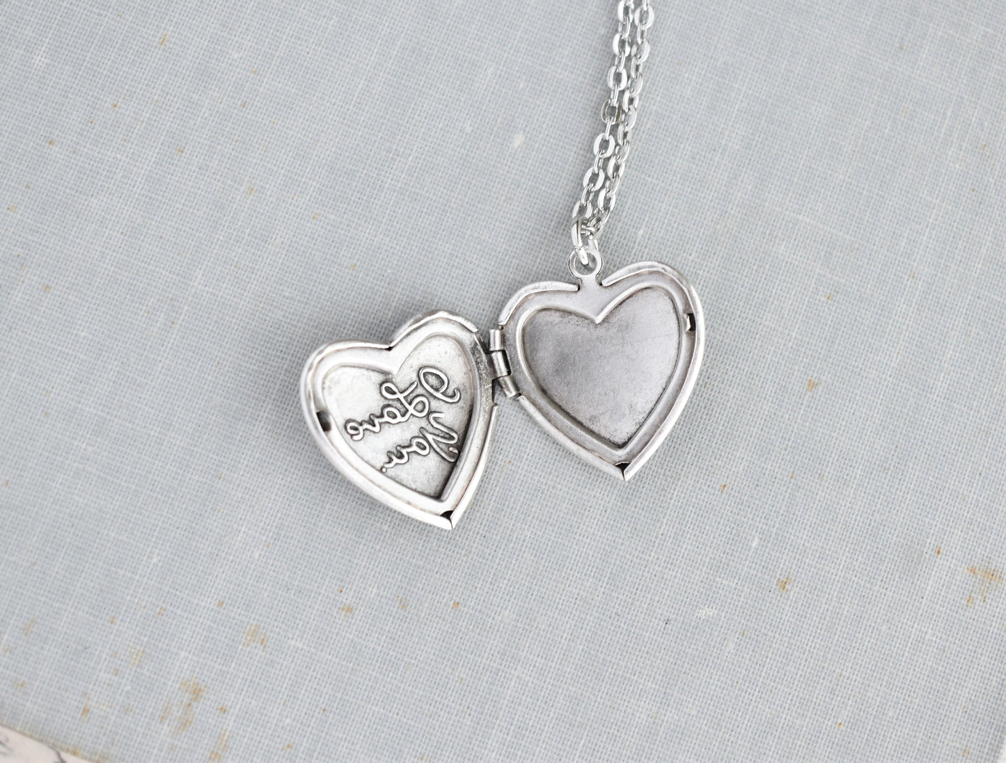 Small I Love You Heart Locket Necklace