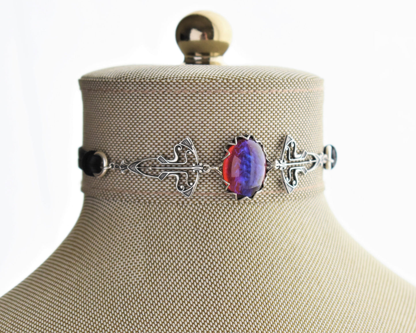 Dragons Breath Mexican Fire Opal Choker. Statement Choker.